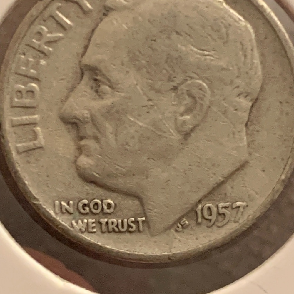 1957 55&58 Silver Dime Coins set 😀(3)1950s dimes